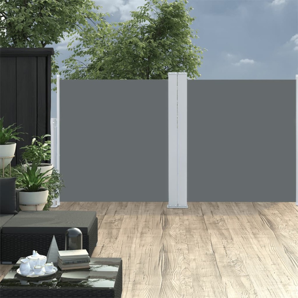 vidaXL Copertină laterală retractabilă, antracit, 120 x 600 cm