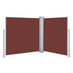 vidaXL Copertină laterală retractabilă, maro, 120 x 600 cm vidaXL Copertină laterală retractabilă, maro, 120 x 600 cm