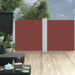 vidaXL Copertină laterală retractabilă, maro, 120 x 600 cm vidaXL Copertină laterală retractabilă, maro, 120 x 600 cm