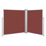 vidaXL Copertină laterală retractabilă, maro, 140 x 600 cm vidaXL Copertină laterală retractabilă, maro, 140 x 600 cm
