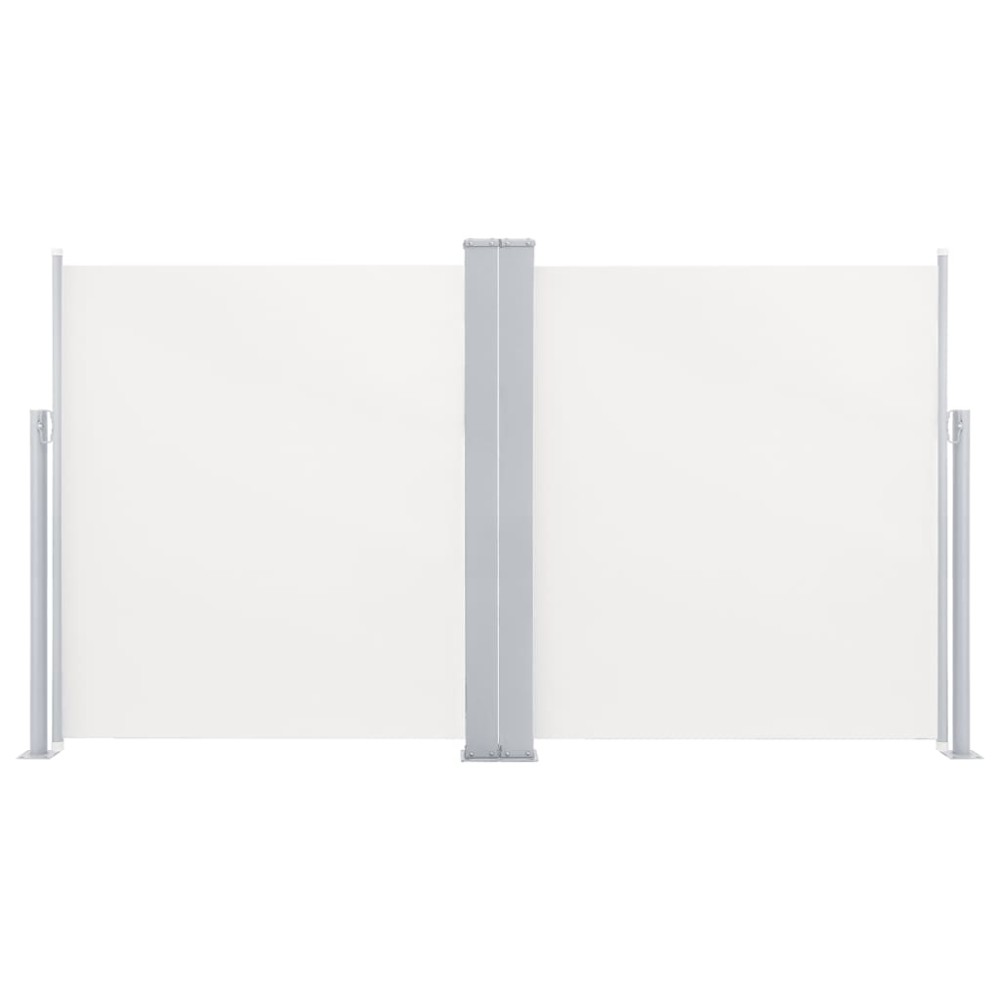vidaXL Copertină laterală dublă retractabilă, crem, 170 x 600 cm