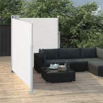 vidaXL Copertină laterală dublă retractabilă, crem, 170 x 600 cm vidaXL Copertină laterală dublă retractabilă, crem, 170 x 600 cm