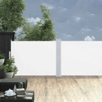 vidaXL Copertină laterală retractabilă, crem, 100 x 1000 cm