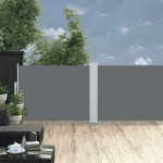vidaXL Copertină laterală retractabilă, antracit, 100 x 1000 cm vidaXL Copertină laterală retractabilă, antracit, 100 x 1000 cm