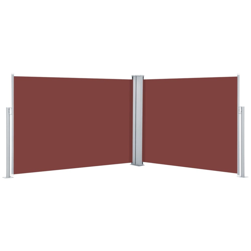 vidaXL Copertină laterală retractabilă, maro, 100 x 1000 cm