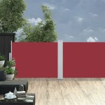vidaXL Copertină laterală retractabilă, roșu, 100 x 1000 cm