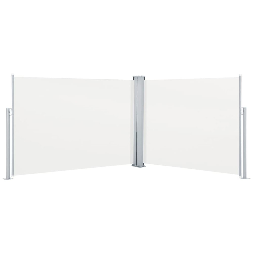 vidaXL Copertină laterală retractabilă, crem, 120 x 1000 cm