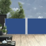 vidaXL Copertină laterală retractabilă, albastru, 120 x 1000 cm vidaXL Copertină laterală retractabilă, albastru, 120 x 1000 cm