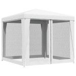 vidaXL Cort de petrecere cu 4 pereți din plasă, alb, 2,5 x 2,5 m vidaXL Cort de petrecere cu 4 pereți din plasă, alb, 2,5 x 2,5 m
