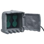 vidaXL Unitate priză de grădină 4 sloturi impermeabilă gri polirășină vidaXL Unitate priză de grădină 4 sloturi impermeabilă gri polirășină