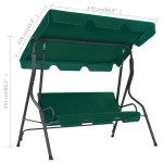 vidaXL Balansoar de grădină, verde, 170x110x153 cm, material textil vidaXL Balansoar de grădină, verde, 170x110x153 cm, material textil