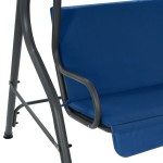 vidaXL Balansoar de grădină, albastru închis, 170x110x153 cm, textil vidaXL Balansoar de grădină, albastru închis, 170x110x153 cm, textil