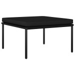 vidaXL Set mobilier de grădină cu perne, 8 piese, negru, PVC vidaXL Set mobilier de grădină cu perne, 8 piese, negru, PVC