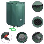 vidaXL Rezervor de apă de ploaie rabatabil cu cep, 1000 L vidaXL Rezervor de apă de ploaie rabatabil cu cep, 1000 L