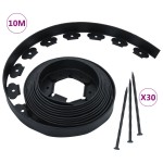 vidaXL Bordură de gazon flexibilă cu 30 țăruși, 10 m, 5 cm vidaXL Bordură de gazon flexibilă cu 30 țăruși, 10 m, 5 cm