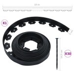 vidaXL Bordură de gazon flexibilă cu 30 țăruși, 10 m, 5 cm vidaXL Bordură de gazon flexibilă cu 30 țăruși, 10 m, 5 cm