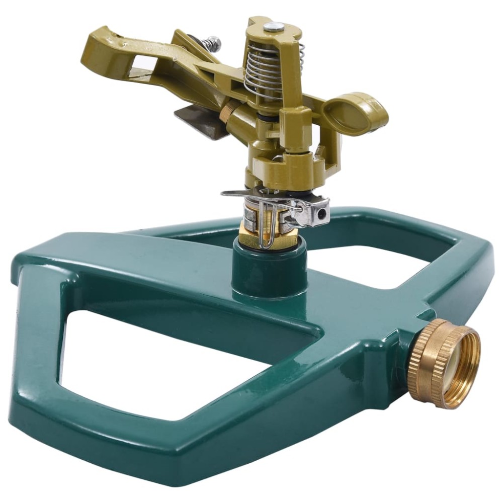 vidaXL Aspersor rotativ, verde, 21 x 22 x 13 cm, metal