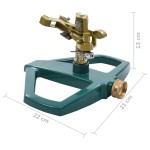 vidaXL Aspersor rotativ, verde, 21 x 22 x 13 cm, metal vidaXL Aspersor rotativ, verde, 21 x 22 x 13 cm, metal