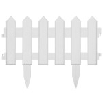vidaXL Borduri de gazon, 25 buc., alb, 10 m, PP
