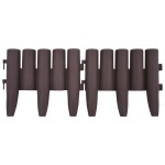 vidaXL Borduri de gazon, 36 buc., maro, 10 m, PP