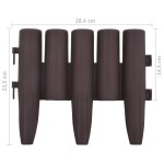 vidaXL Borduri de gazon, 36 buc., maro, 10 m, PP