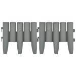 vidaXL Borduri de gazon, 36 buc., gri, 10 m, PP