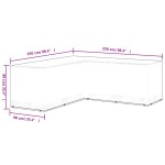 vidaXL Husă mobilier de grădină, formă de L, 12 ocheți, 250x250x90 cm vidaXL Husă mobilier de grădină, formă de L, 12 ocheți, 250x250x90 cm