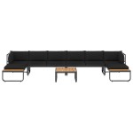 vidaXL Set canapea de grădină colțar cu perne, 5 piese, aluminiu, WPC vidaXL Set canapea de grădină colțar cu perne, 5 piese, aluminiu, WPC