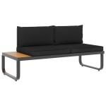 vidaXL Set canapea de grădină colțar cu perne, 5 piese, aluminiu, WPC vidaXL Set canapea de grădină colțar cu perne, 5 piese, aluminiu, WPC
