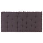 vidaXL Pernă podea canapea din paleți, 120x80x10, antracit, bumbac vidaXL Pernă podea canapea din paleți, 120x80x10, antracit, bumbac