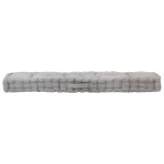 vidaXL Pernă podea canapea din paleți, gri, 120 x 40 x 7 cm, bumbac vidaXL Pernă podea canapea din paleți, gri, 120 x 40 x 7 cm, bumbac