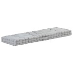 vidaXL Pernă podea canapea din paleți, gri, 120 x 40 x 7 cm, bumbac vidaXL Pernă podea canapea din paleți, gri, 120 x 40 x 7 cm, bumbac
