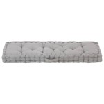 vidaXL Pernă podea canapea din paleți, gri, 120 x 40 x 7 cm, bumbac vidaXL Pernă podea canapea din paleți, gri, 120 x 40 x 7 cm, bumbac