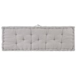 vidaXL Pernă podea canapea din paleți, gri, 120 x 40 x 7 cm, bumbac vidaXL Pernă podea canapea din paleți, gri, 120 x 40 x 7 cm, bumbac