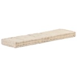vidaXL Pernă podea canapea din paleți, bej, 120 x 40 x 7 cm, bumbac vidaXL Pernă podea canapea din paleți, bej, 120 x 40 x 7 cm, bumbac