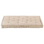 vidaXL Pernă podea canapea din paleți, bej, 120 x 80 x 10 cm, bumbac vidaXL Pernă podea canapea din paleți, bej, 120 x 80 x 10 cm, bumbac