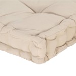 vidaXL Pernă podea canapea din paleți, bej, 120 x 80 x 10 cm, bumbac vidaXL Pernă podea canapea din paleți, bej, 120 x 80 x 10 cm, bumbac