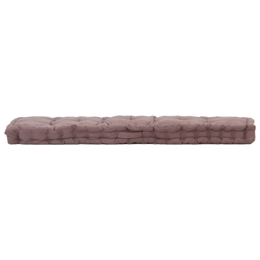 vidaXL Pernă podea canapea din paleți, gri taupe, 120x40x7 cm, bumbac