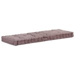 vidaXL Pernă podea canapea din paleți, gri taupe, 120x40x7 cm, bumbac vidaXL Pernă podea canapea din paleți, gri taupe, 120x40x7 cm, bumbac