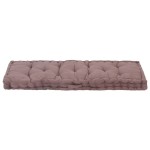 vidaXL Pernă podea canapea din paleți, gri taupe, 120x40x7 cm, bumbac vidaXL Pernă podea canapea din paleți, gri taupe, 120x40x7 cm, bumbac