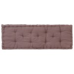 vidaXL Pernă podea canapea din paleți, gri taupe, 120x40x7 cm, bumbac vidaXL Pernă podea canapea din paleți, gri taupe, 120x40x7 cm, bumbac