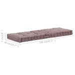 vidaXL Pernă podea canapea din paleți, gri taupe, 120x40x7 cm, bumbac vidaXL Pernă podea canapea din paleți, gri taupe, 120x40x7 cm, bumbac