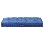 vidaXL Pernă podea canapea din paleți, bleu, 120 x 80 x 10 cm, bumbac vidaXL Pernă podea canapea din paleți, bleu, 120 x 80 x 10 cm, bumbac