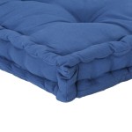 vidaXL Pernă podea canapea din paleți, bleu, 120 x 80 x 10 cm, bumbac vidaXL Pernă podea canapea din paleți, bleu, 120 x 80 x 10 cm, bumbac