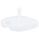 vidaXL Suport umbrelă, alb, 16 L, plastic, umplere cu nisip/apă