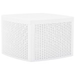 vidaXL Măsuță laterală, alb, 54 x 54 x 36,5 cm, plastic vidaXL Măsuță laterală, alb, 54 x 54 x 36,5 cm, plastic
