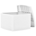 vidaXL Măsuță laterală, alb, 54 x 54 x 36,5 cm, plastic vidaXL Măsuță laterală, alb, 54 x 54 x 36,5 cm, plastic