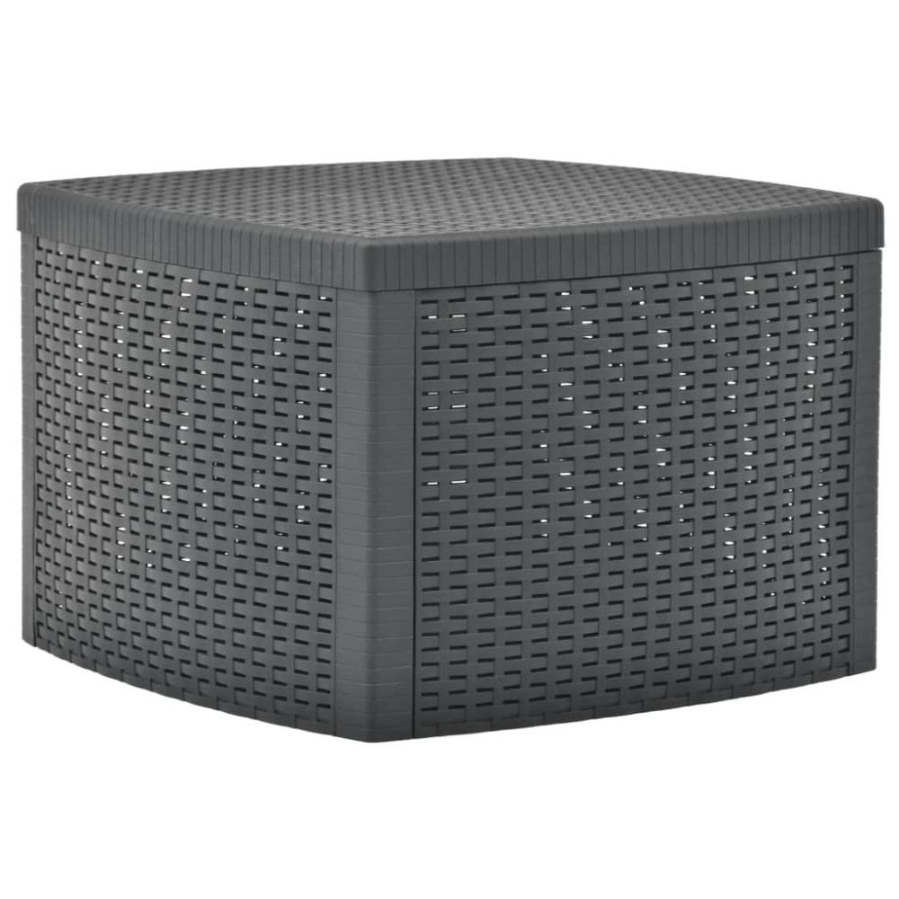 vidaXL Măsuță laterală, antracit, 54 x 54 x 36,5 cm, plastic