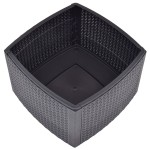 vidaXL Masă laterală, cafeniu, 54 x 54 x 36,5 cm, plastic vidaXL Masă laterală, cafeniu, 54 x 54 x 36,5 cm, plastic