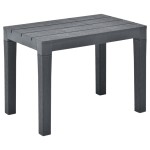 vidaXL Bănci de grădină, 2 buc., antracit, plastic vidaXL Bănci de grădină, 2 buc., antracit, plastic